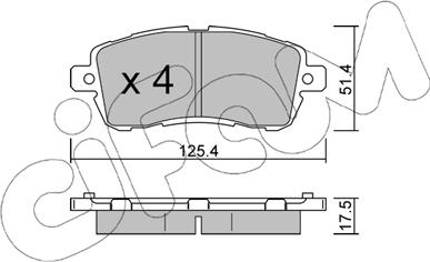 Cifam 822-1185-0 - Bremžu uzliku kompl., Disku bremzes www.autospares.lv