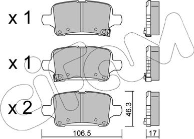 Cifam 822-1180-0 - Bremžu uzliku kompl., Disku bremzes autospares.lv