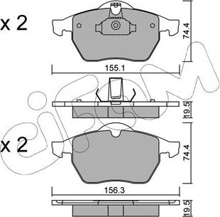 Cifam 822-118-0 - Brake Pad Set, disc brake www.autospares.lv