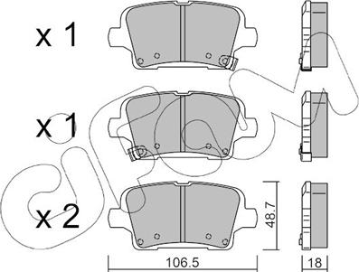 Cifam 822-1181-0 - Bremžu uzliku kompl., Disku bremzes www.autospares.lv