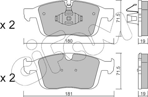 Cifam 822-1188-0 - Bremžu uzliku kompl., Disku bremzes www.autospares.lv