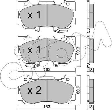 Cifam 822-1183-0 - Bremžu uzliku kompl., Disku bremzes www.autospares.lv