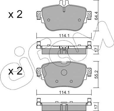 Cifam 822-1136-0 - Bremžu uzliku kompl., Disku bremzes www.autospares.lv