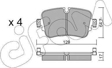 Cifam 822-1130-0 - Bremžu uzliku kompl., Disku bremzes www.autospares.lv