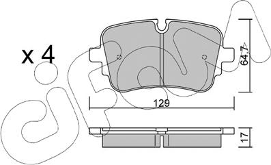 Cifam 822-1130-1 - Bremžu uzliku kompl., Disku bremzes www.autospares.lv