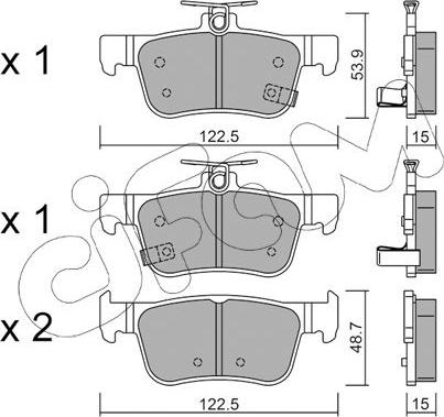 Cifam 822-1131-0 - Bremžu uzliku kompl., Disku bremzes www.autospares.lv