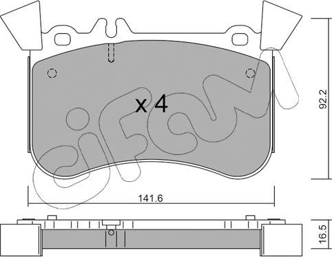 Cifam 822-1133-1 - Bremžu uzliku kompl., Disku bremzes www.autospares.lv