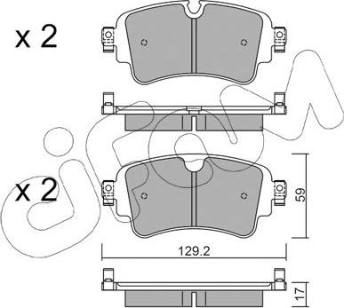 Cifam 822-1129-0 - Bremžu uzliku kompl., Disku bremzes www.autospares.lv