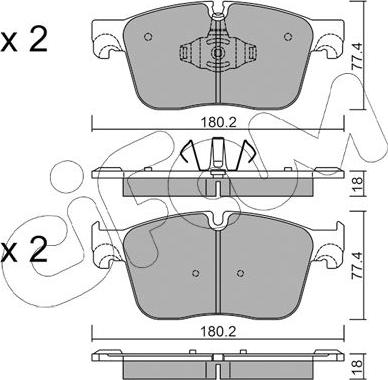 Cifam 822-1124-0 - Bremžu uzliku kompl., Disku bremzes www.autospares.lv