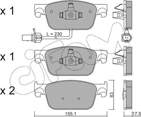 Cifam 822-1125-0 - Bremžu uzliku kompl., Disku bremzes www.autospares.lv