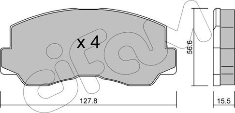 Cifam 822-112-0 - Тормозные колодки, дисковые, комплект www.autospares.lv