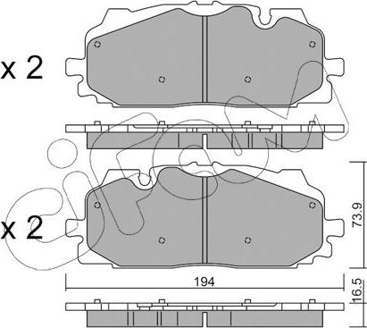 Cifam 822-1128-0 - Bremžu uzliku kompl., Disku bremzes www.autospares.lv