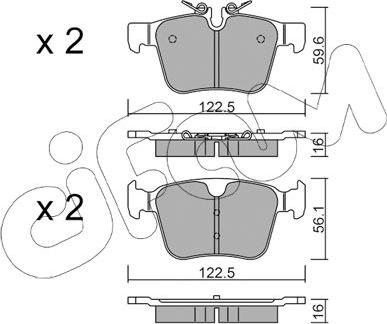 Cifam 822-1122-0 - Bremžu uzliku kompl., Disku bremzes www.autospares.lv