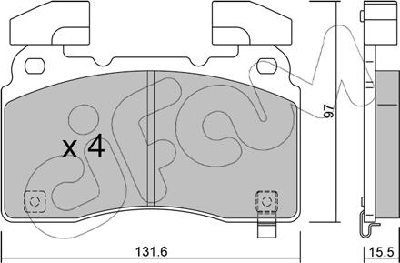 Cifam 822-1179-0 - Bremžu uzliku kompl., Disku bremzes www.autospares.lv