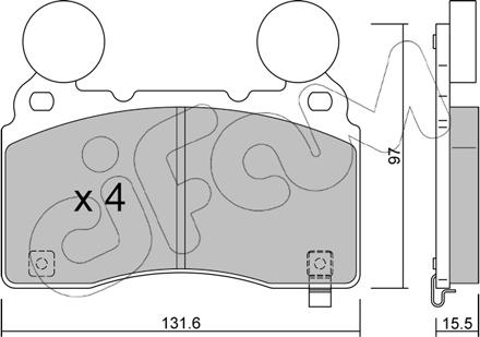 Cifam 822-1179-1 - Bremžu uzliku kompl., Disku bremzes www.autospares.lv