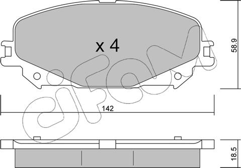 Cifam 822-1176-0 - Bremžu uzliku kompl., Disku bremzes www.autospares.lv