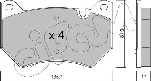 Cifam 822-1170-0 - Bremžu uzliku kompl., Disku bremzes autospares.lv