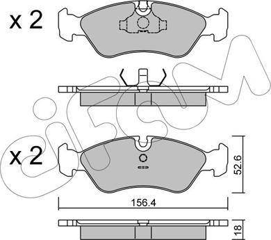 Cifam 822-117-0 - Bremžu uzliku kompl., Disku bremzes autospares.lv