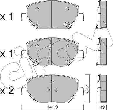 Cifam 822-1178-0 - Bremžu uzliku kompl., Disku bremzes www.autospares.lv