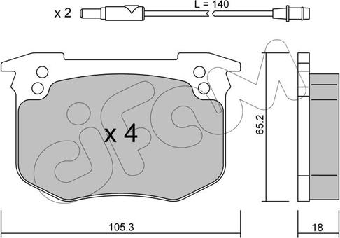 Cifam 822-189-0 - Bremžu uzliku kompl., Disku bremzes autospares.lv