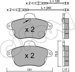 Cifam 822-184-1 - Bremžu uzliku kompl., Disku bremzes www.autospares.lv