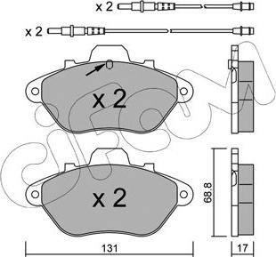 Cifam 822-185-1 - Bremžu uzliku kompl., Disku bremzes www.autospares.lv