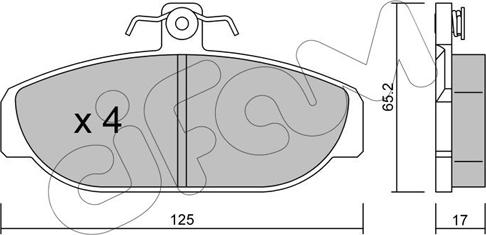 Cifam 822-183-0 - Bremžu uzliku kompl., Disku bremzes www.autospares.lv