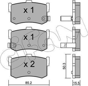 Cifam 822-187-0 - Bremžu uzliku kompl., Disku bremzes www.autospares.lv