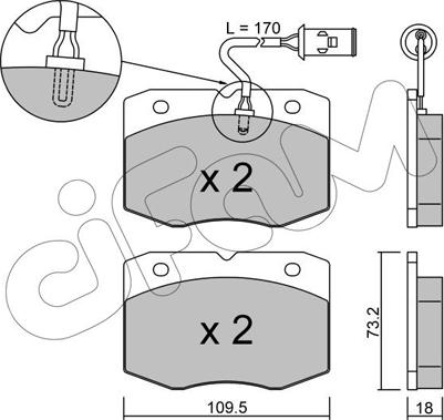 Cifam 822-139-0 - Bremžu uzliku kompl., Disku bremzes www.autospares.lv