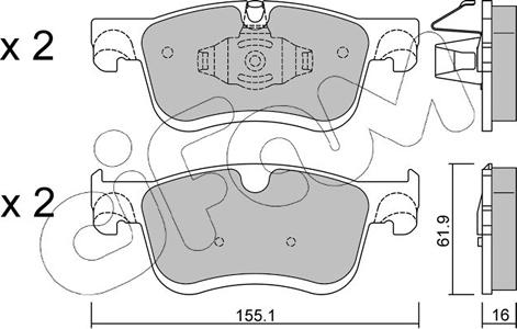 Cifam 822-1349-0 - Bremžu uzliku kompl., Disku bremzes www.autospares.lv