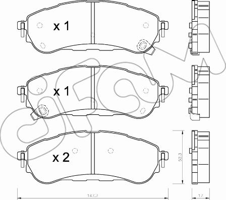 Cifam 822-1344-0 - Bremžu uzliku kompl., Disku bremzes autospares.lv