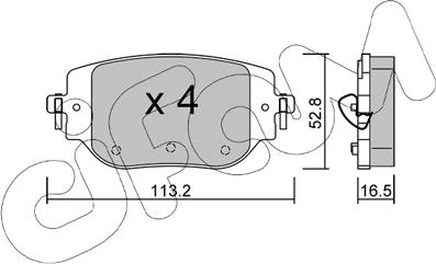 Cifam 822-1346-0 - Bremžu uzliku kompl., Disku bremzes www.autospares.lv