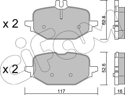 Cifam 822-1359-0 - Bremžu uzliku kompl., Disku bremzes www.autospares.lv