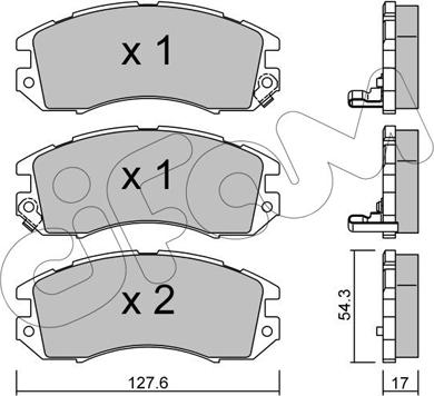 Cifam 822-135-0 - Тормозные колодки, дисковые, комплект www.autospares.lv