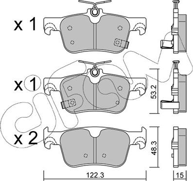 Cifam 822-1363-0 - Bremžu uzliku kompl., Disku bremzes www.autospares.lv