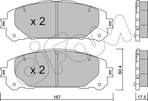 Cifam 822-1367-0 - Bremžu uzliku kompl., Disku bremzes www.autospares.lv