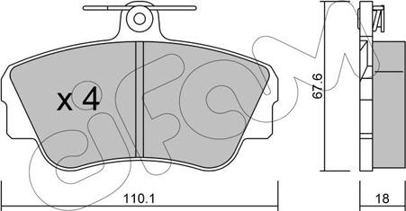 Cifam 822-130-0 - Bremžu uzliku kompl., Disku bremzes www.autospares.lv