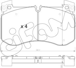 Cifam 822-1308-0 - Bremžu uzliku kompl., Disku bremzes www.autospares.lv