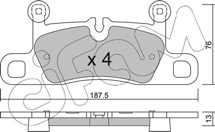 Cifam 822-1315-0 - Bremžu uzliku kompl., Disku bremzes www.autospares.lv