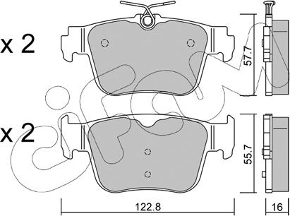 Cifam 822-1317-0 - Bremžu uzliku kompl., Disku bremzes www.autospares.lv