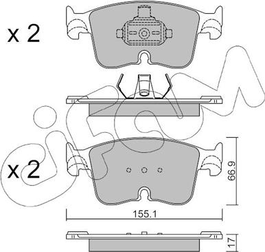 Cifam 822-1383-0 - Bremžu uzliku kompl., Disku bremzes www.autospares.lv