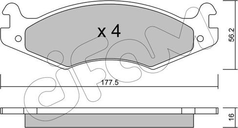 Cifam 822-133-0 - Bremžu uzliku kompl., Disku bremzes www.autospares.lv