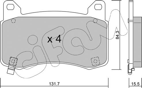 Cifam 822-1333-0 - Bremžu uzliku kompl., Disku bremzes www.autospares.lv