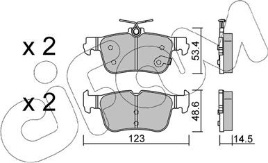 Cifam 822-1332-0 - Bremžu uzliku kompl., Disku bremzes www.autospares.lv