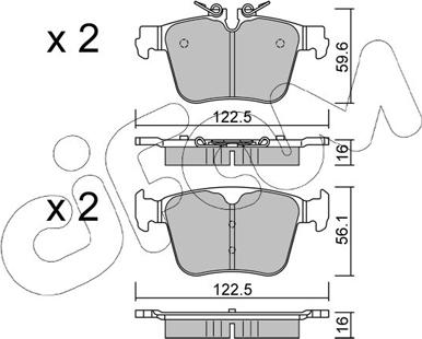 Cifam 822-1329-0 - Bremžu uzliku kompl., Disku bremzes www.autospares.lv