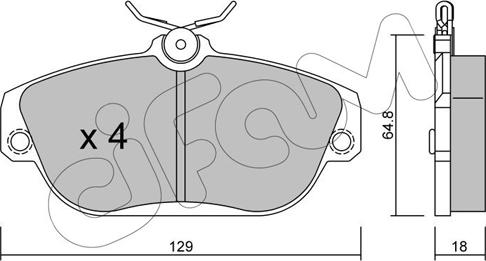 Cifam 822-132-0 - Bremžu uzliku kompl., Disku bremzes www.autospares.lv