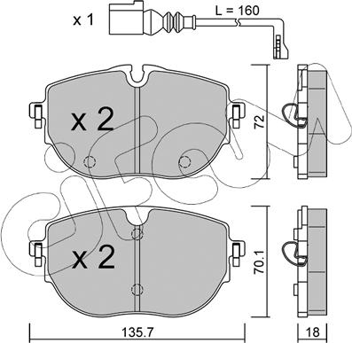 Cifam 822-1321-0 - Bremžu uzliku kompl., Disku bremzes www.autospares.lv