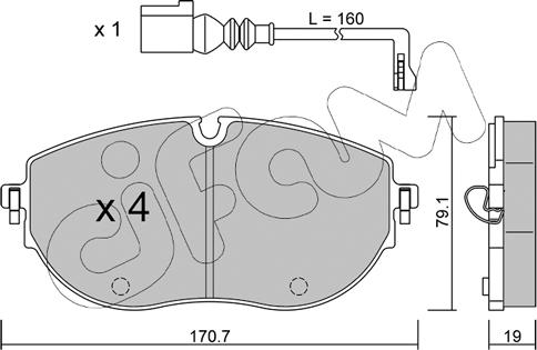 Cifam 822-1322-0 - Bremžu uzliku kompl., Disku bremzes www.autospares.lv