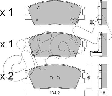 Cifam 822-1374-0 - Bremžu uzliku kompl., Disku bremzes www.autospares.lv