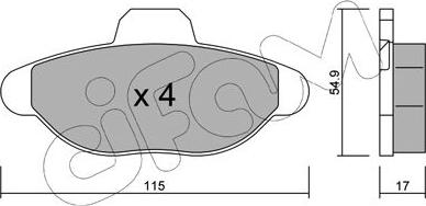 Cifam 822-137-0 - Bremžu uzliku kompl., Disku bremzes www.autospares.lv